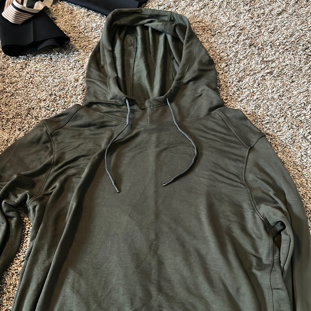 green lightweight hoodie